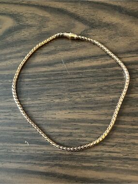 Bronze Thick Round Snake Collar Chain with Magnet Clasp